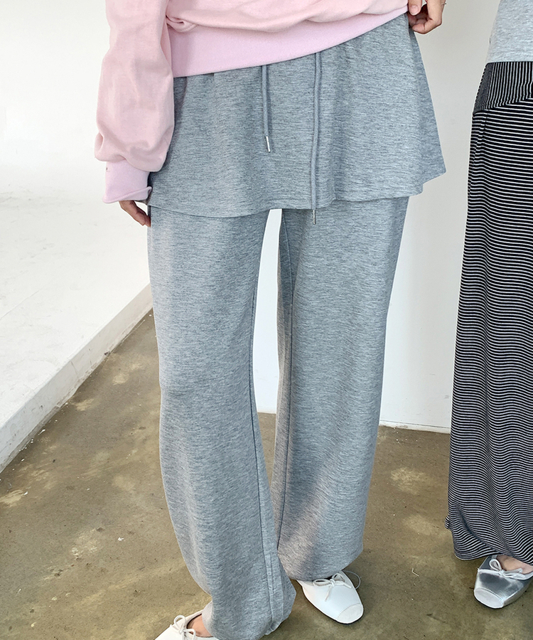 レイヤードトレーニングスカートパンツ GREY
