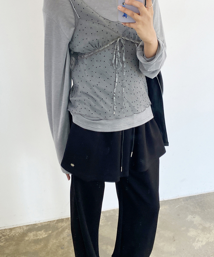 レイヤードトレーニングスカートパンツ BLACK