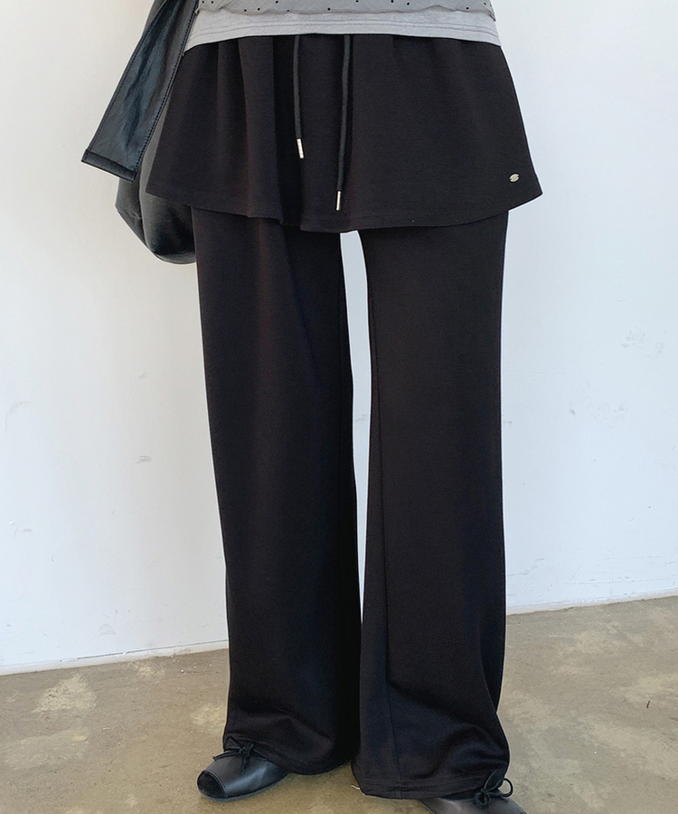 レイヤードトレーニングスカートパンツ BLACK