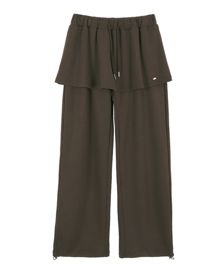 レイヤードトレーニングスカートパンツ