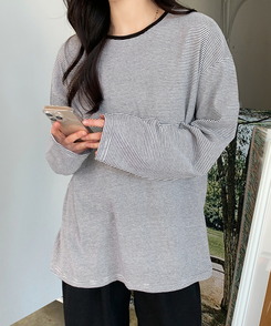 ストライプオーバーフィットTシャツ(6color) IVORY