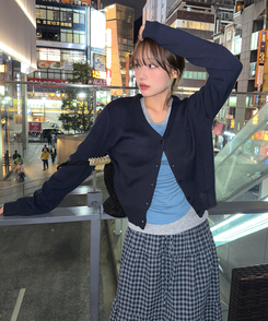 シェリングレイヤード長袖Tシャツ BLUE