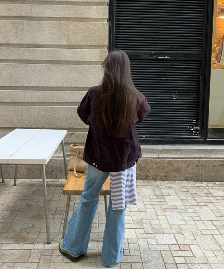 コットンオーバーフィットジャケット PURPLE