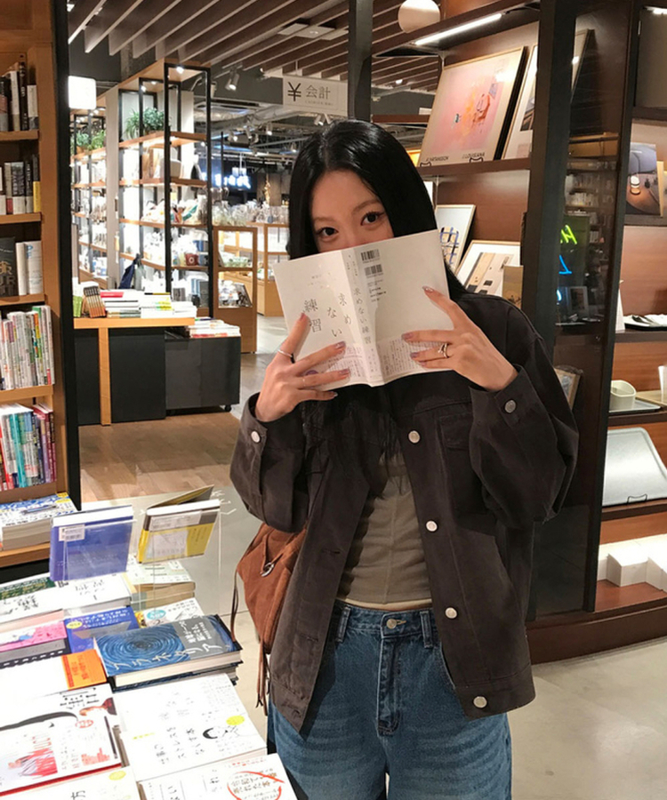 コットンオーバーフィットジャケット CHARCOAL BROWN