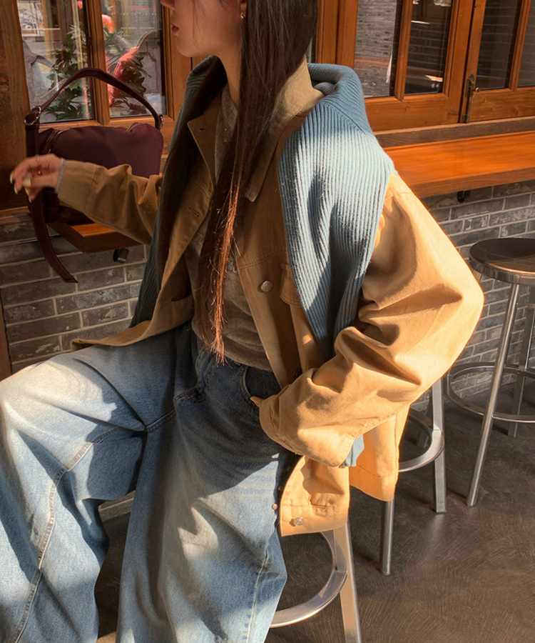 コットンオーバーフィットジャケット BEIGE