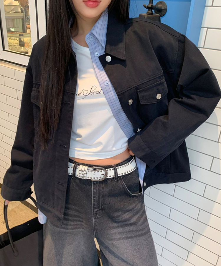 コットンオーバーフィットジャケット NAVY