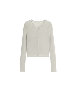 （華奢見えシルエット／MDおすすめ♥）リブ 長袖カーディガン