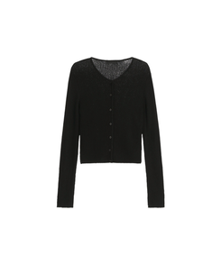 （華奢見えシルエット／MDおすすめ♥）リブ 長袖カーディガン