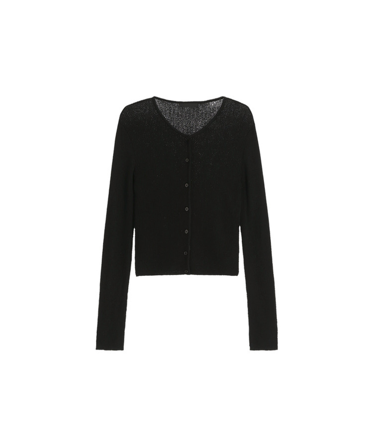 （華奢見えシルエット／MDおすすめ♥）リブ 長袖カーディガン