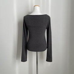 【SET】レイヤードストラップキャミソール＋スリム長袖Tシャツ