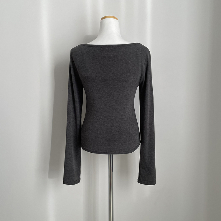 【SET】レイヤードストラップキャミソール＋スリム長袖Tシャツ