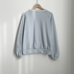 バイカラーボタン長袖Tシャツ(5color)