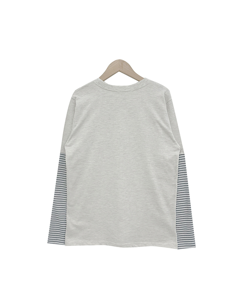 レイヤードスタープリント長袖Tシャツ