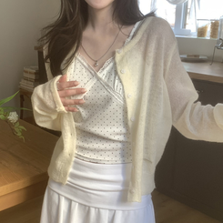 ウールラウンドペンダントカーディガン(6color) CREAM