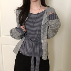 ウールラウンドペンダントカーディガン(6color) GREY