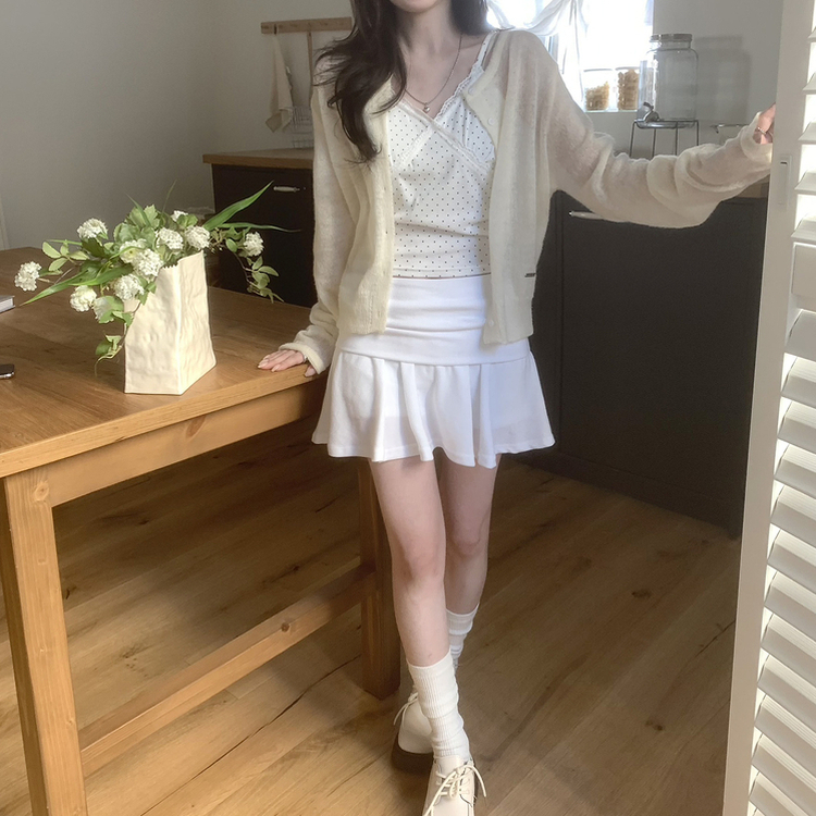 ウールラウンドペンダントカーディガン(6color) CREAM