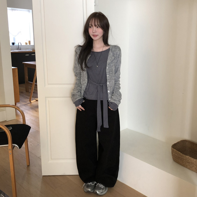 ウールラウンドペンダントカーディガン(6color) GREY