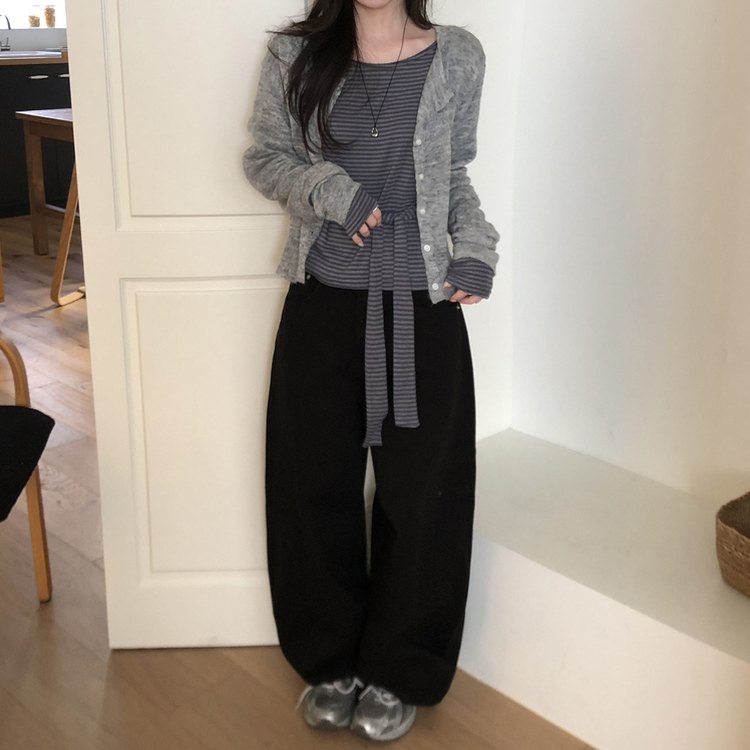 ウールラウンドペンダントカーディガン(6color) GREY