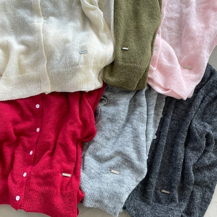 ウールラウンドペンダントカーディガン(6color)