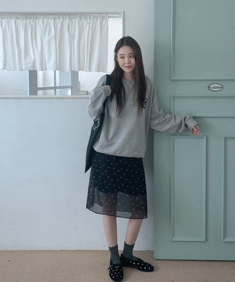 ハートベロアメリージェーンシューズ BLACK