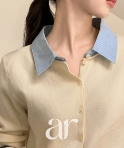 レイヤード風長袖ニットカーディガン IVORY