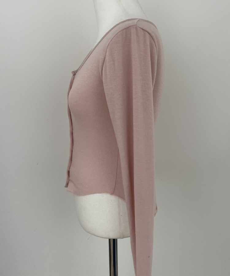 모찌 유라인 굴림 울 브이넥 슬림 가디건