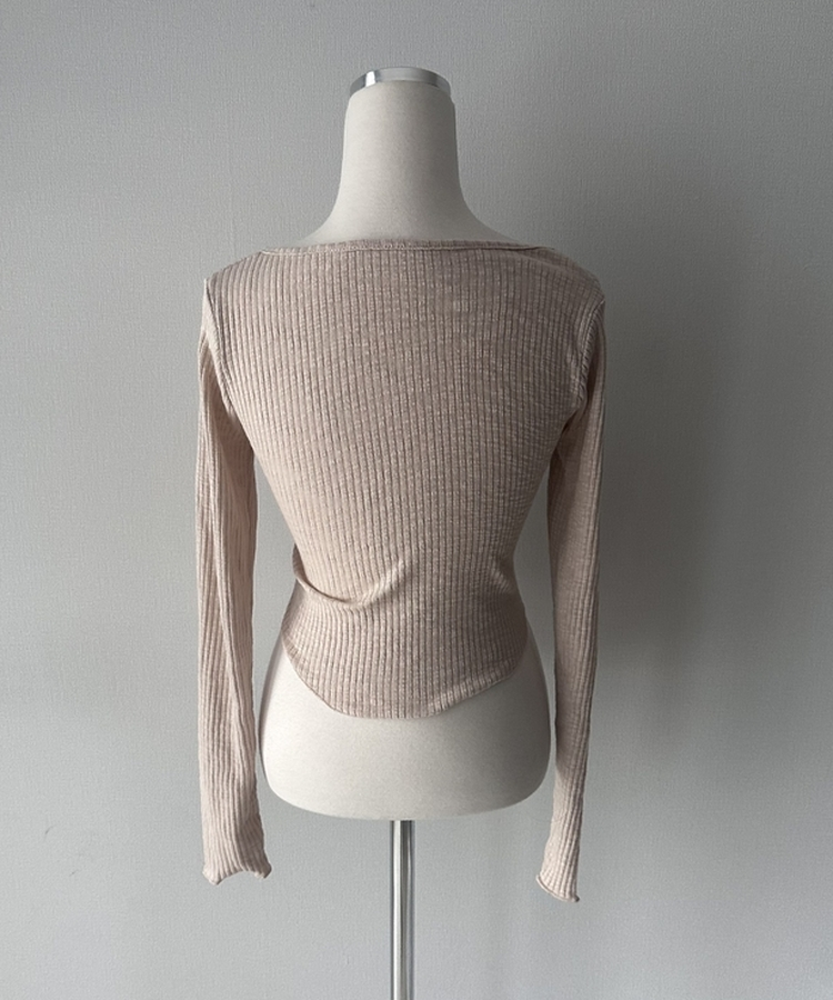 핵존예 사기핏 모짜 치즈 골지 니트 브이넥 가디건