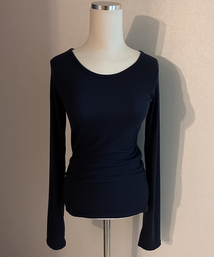 デイリーリブラウンド長袖Tシャツ(7color)