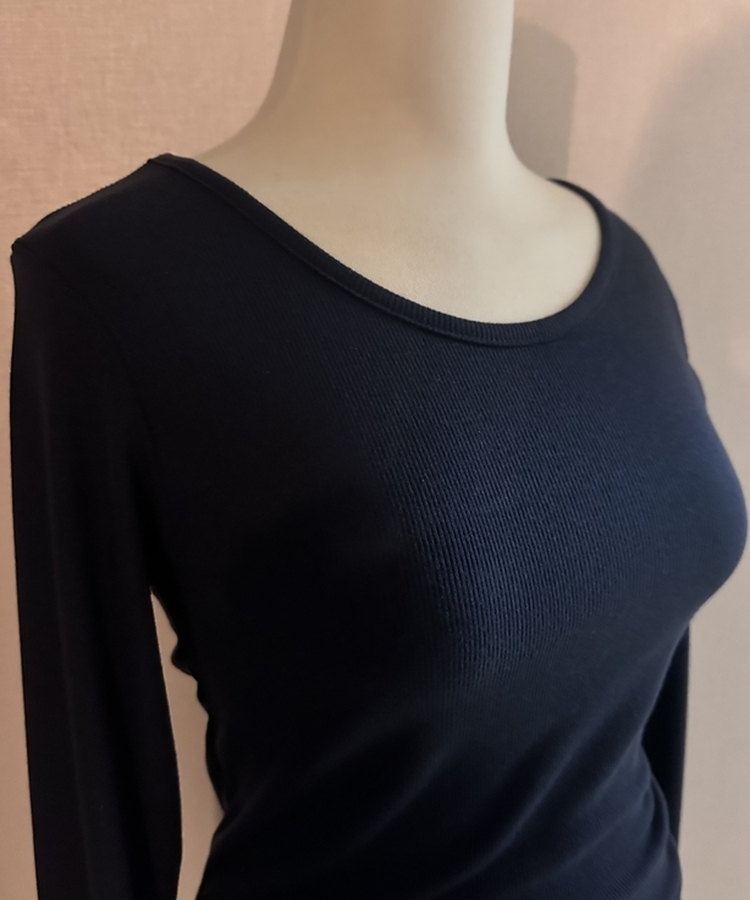 デイリーリブラウンド長袖Tシャツ(7color)