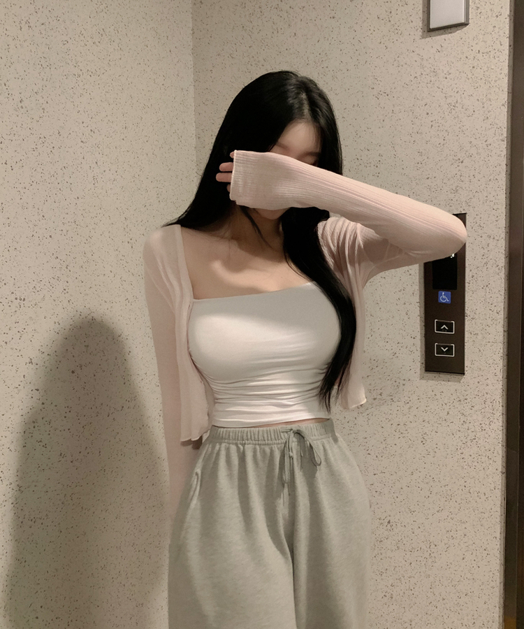 【カップ付き】サイドボリュームキャミソール(5color) IVORY