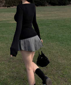 テンセルトトスナップロングスリーブ(5color) BLACK