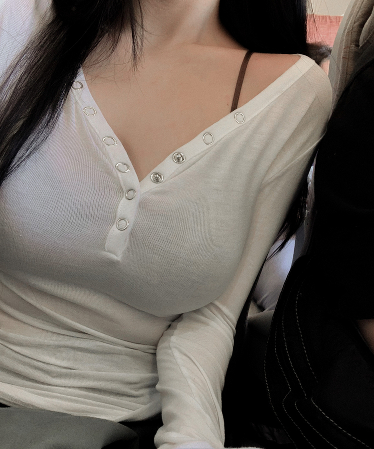 テンセルトトスナップロングスリーブ(5color) IVORY