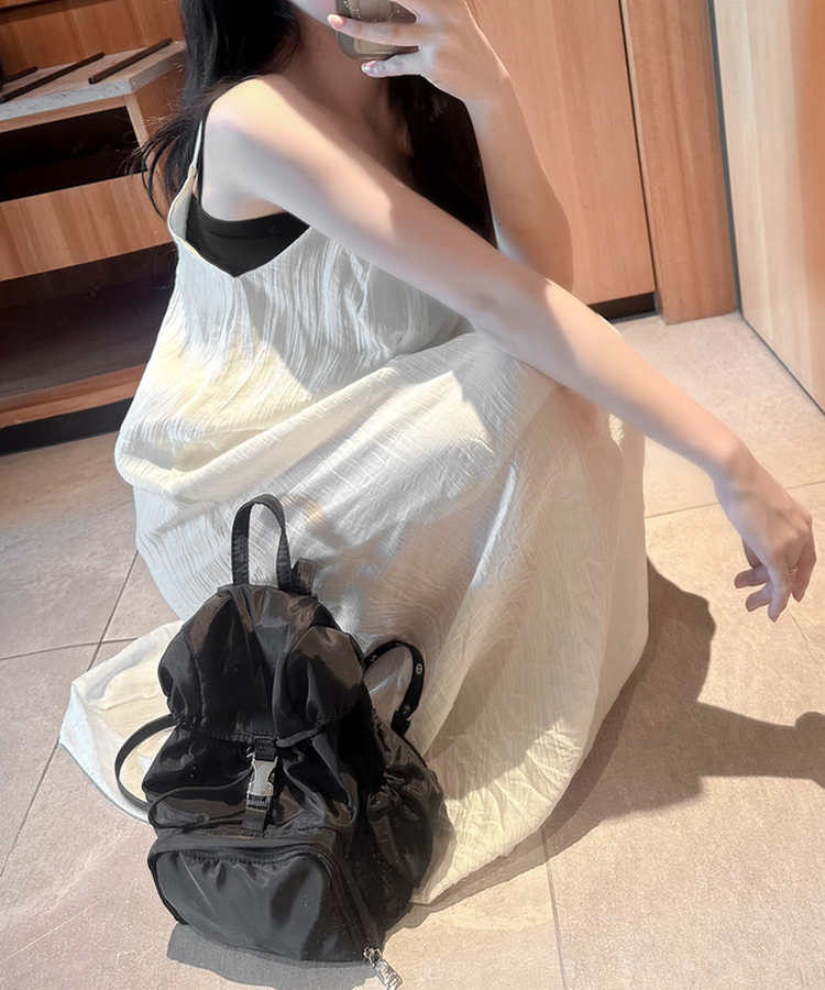 ナイロンバックルポケットバックパック BLACK