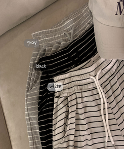 ストライプワイドトレーニングパンツ