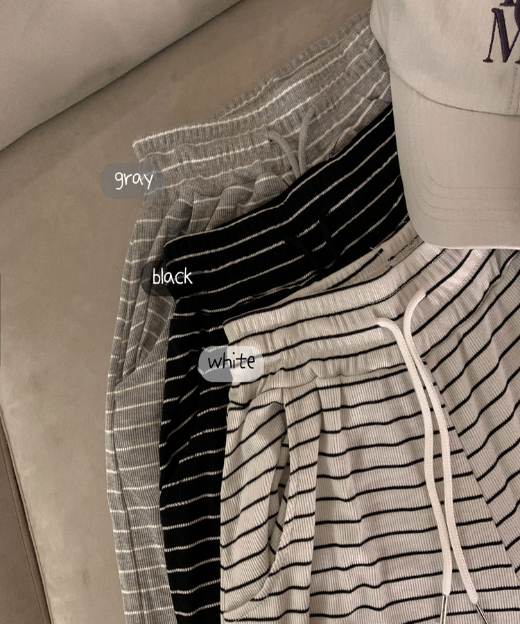 ストライプワイドトレーニングパンツ