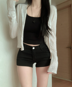 リネンセミクロップカーディガン(6color) IVORY