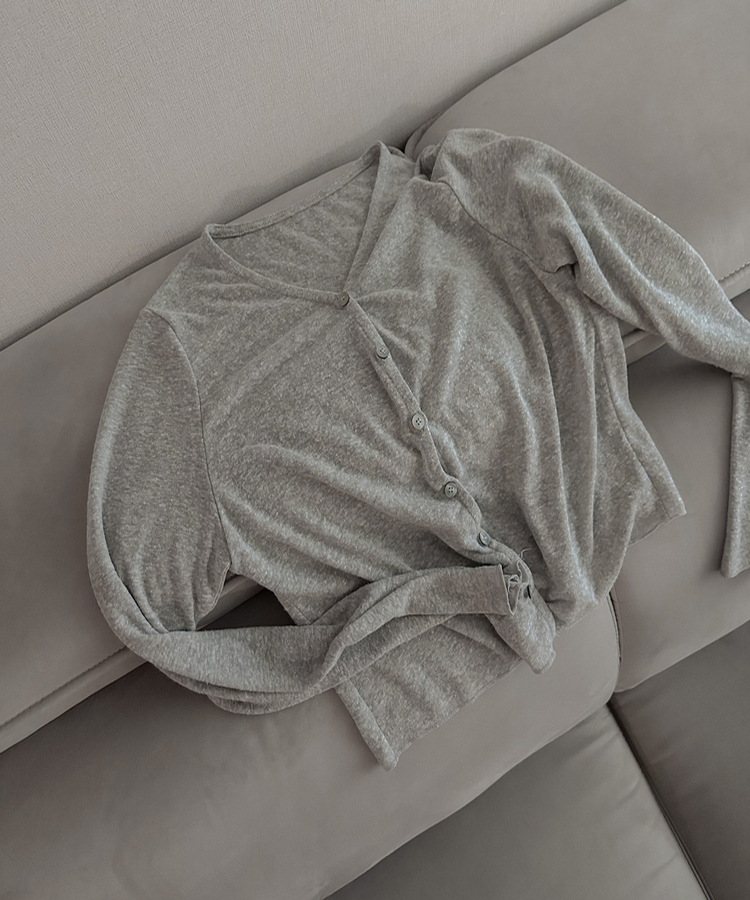 リネンセミクロップカーディガン(6color)