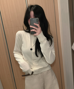 ベーシックニットボタンカーディガン(6color) IVORY