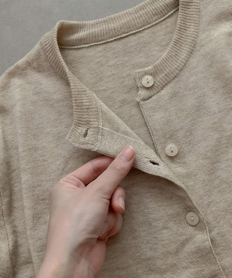 ベーシックニットボタンカーディガン(6color)