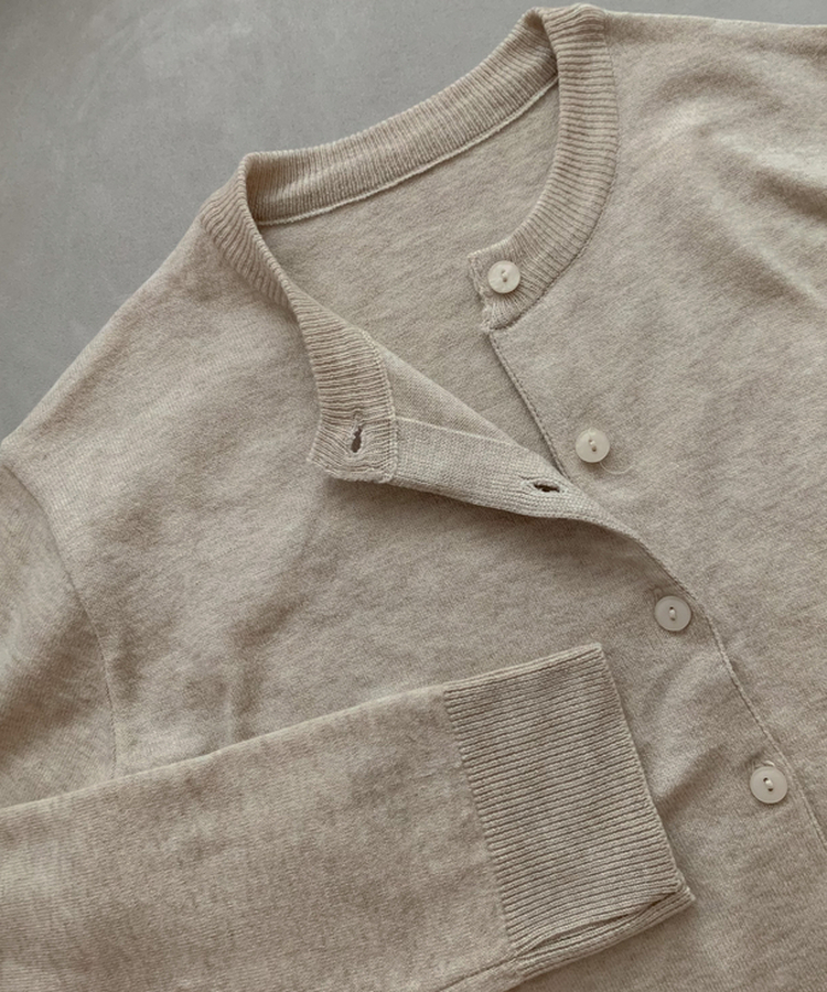 ベーシックニットボタンカーディガン(6color)