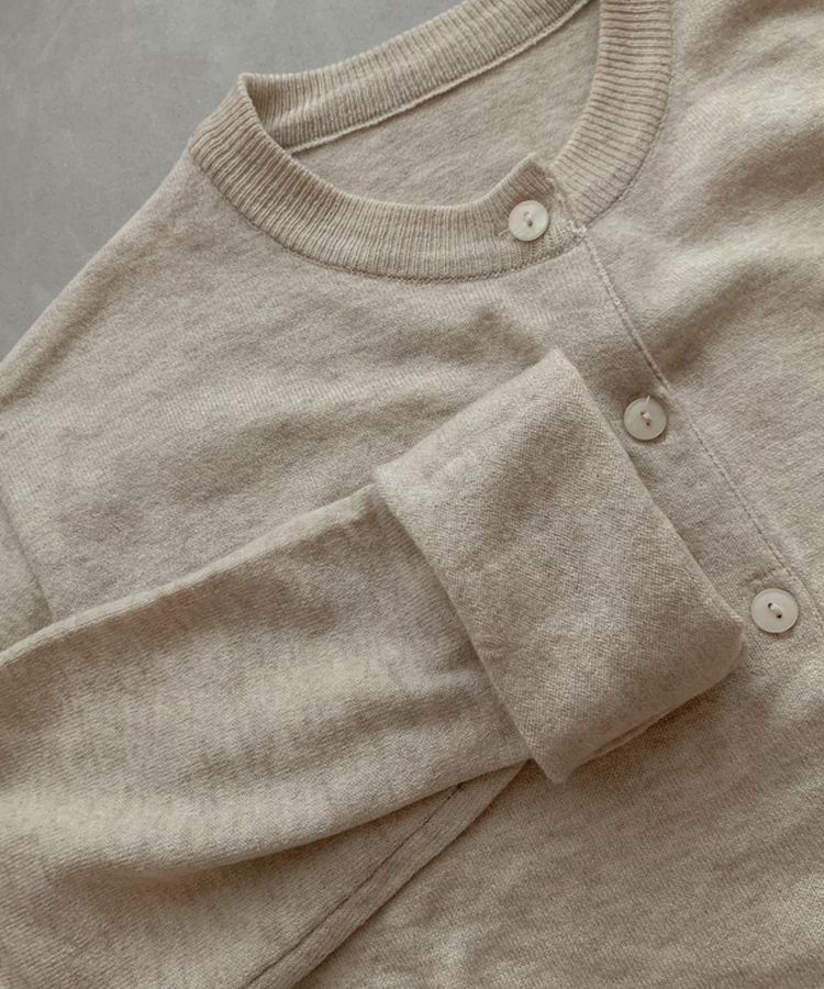 ベーシックニットボタンカーディガン(6color)