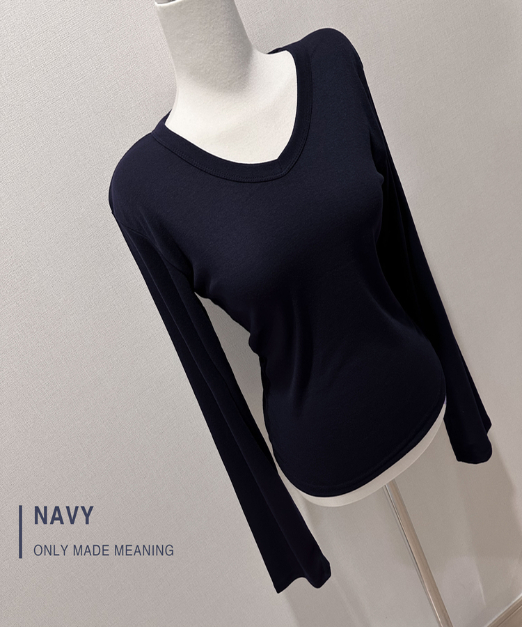 ベーシックデイリー無地長袖Tシャツ(7color)