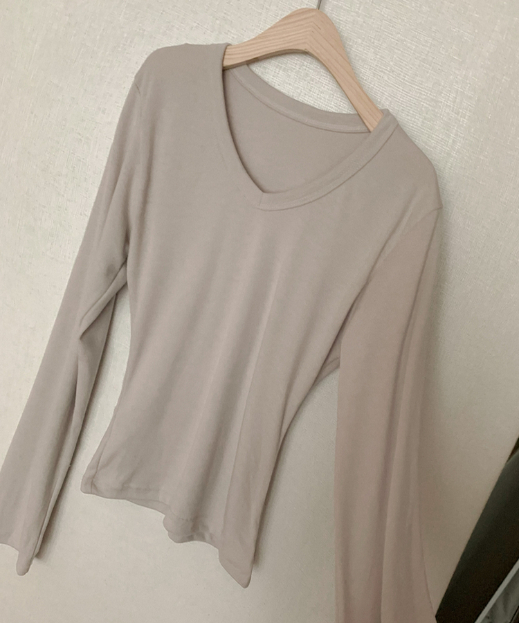 ベーシックデイリー無地長袖Tシャツ(7color)