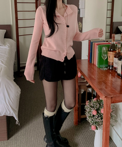 コットンキャンディニットカーディガン LIGHT PINK