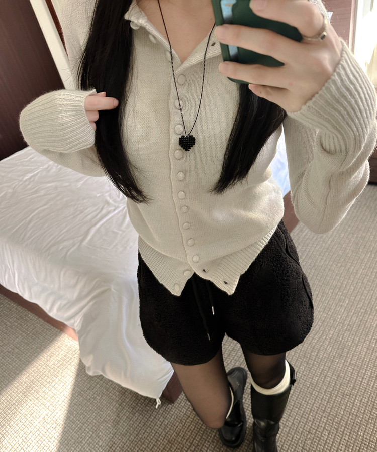 コットンキャンディニットカーディガン LIGHT GRAY