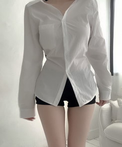 スプリングオフショルダーシャツ WHITE