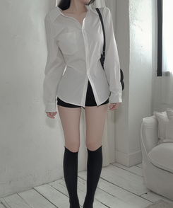 スプリングオフショルダーシャツ WHITE