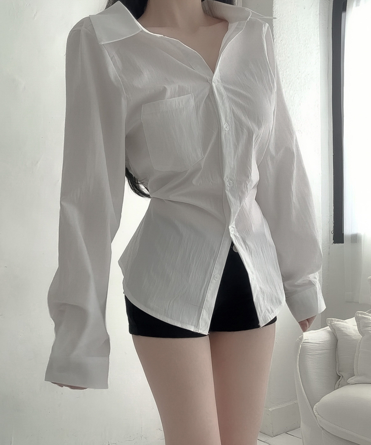 スプリングオフショルダーシャツ WHITE