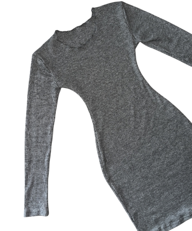 【タイ付き】リボンニットミニワンピース