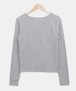 スリム無地ベーシック長袖Tシャツ(5color)